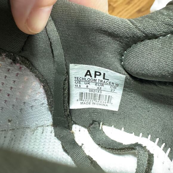 APL Techloom Tracer Sneaker Women 10.5 White Green Running Walking Comfort - Picture 8 of 10